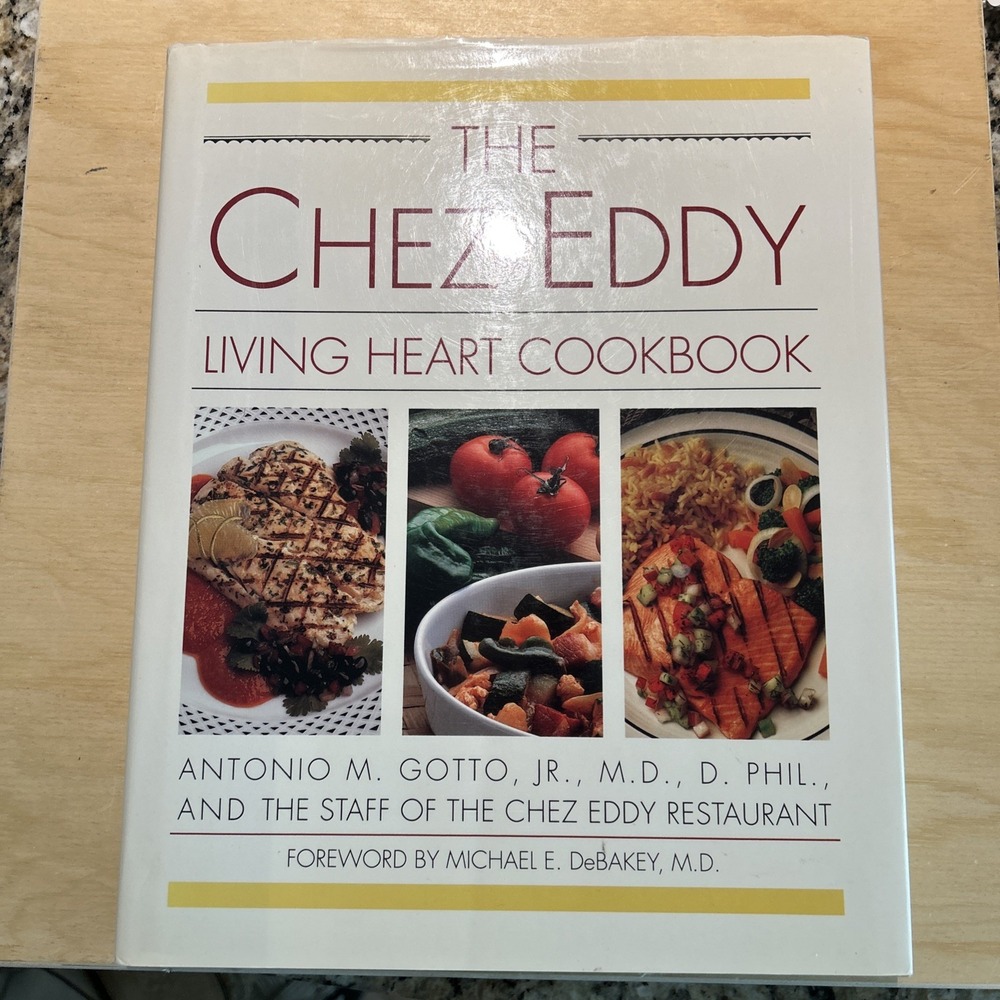 The Chez Eddy Living Heart Cookbook Hardcover 1st Edition Very‎ Good Condition
